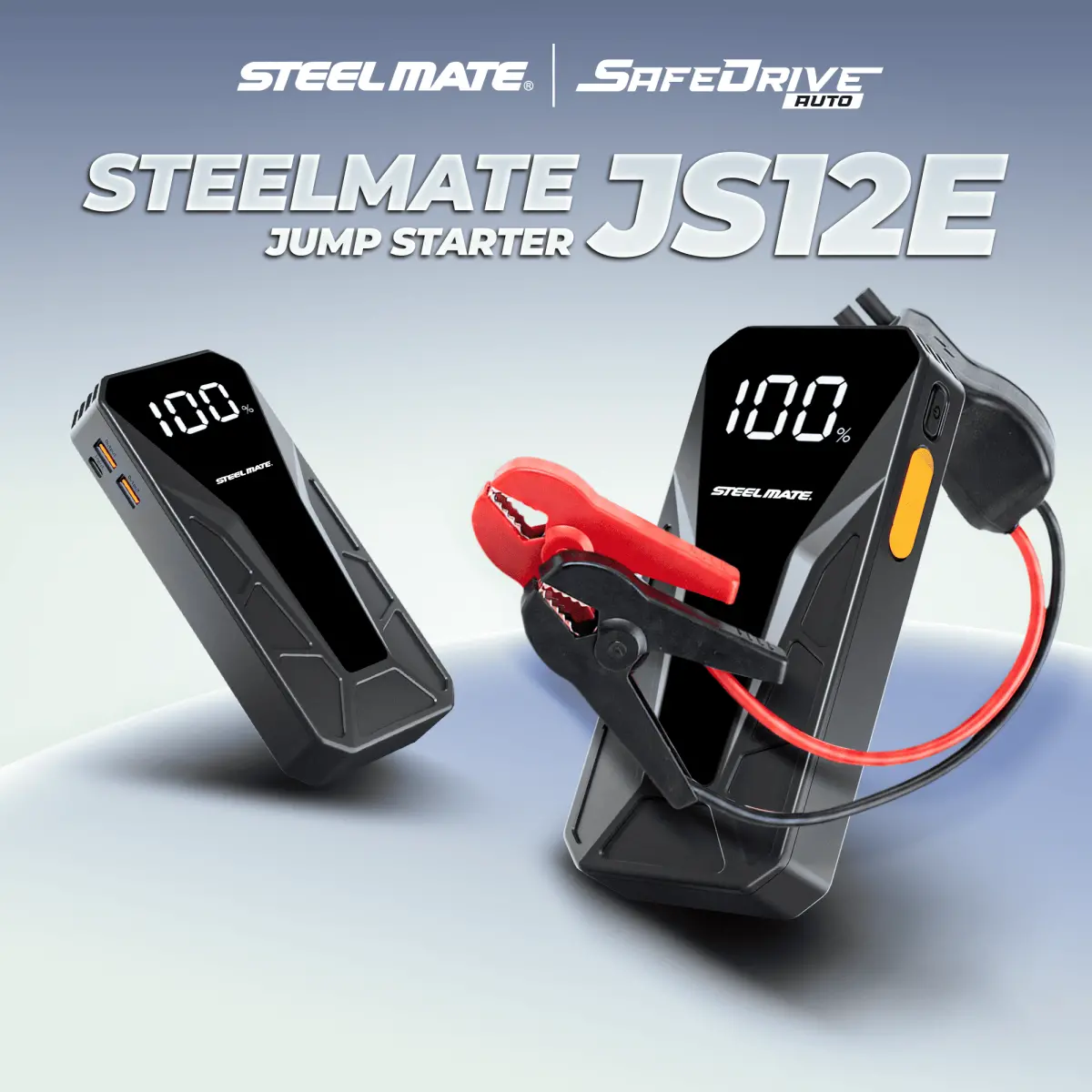 STEELMATE JS12E Heavy Duty Jump Starter 1000A 12000mAh for 6.0L Petrol & 4.0L Diesel